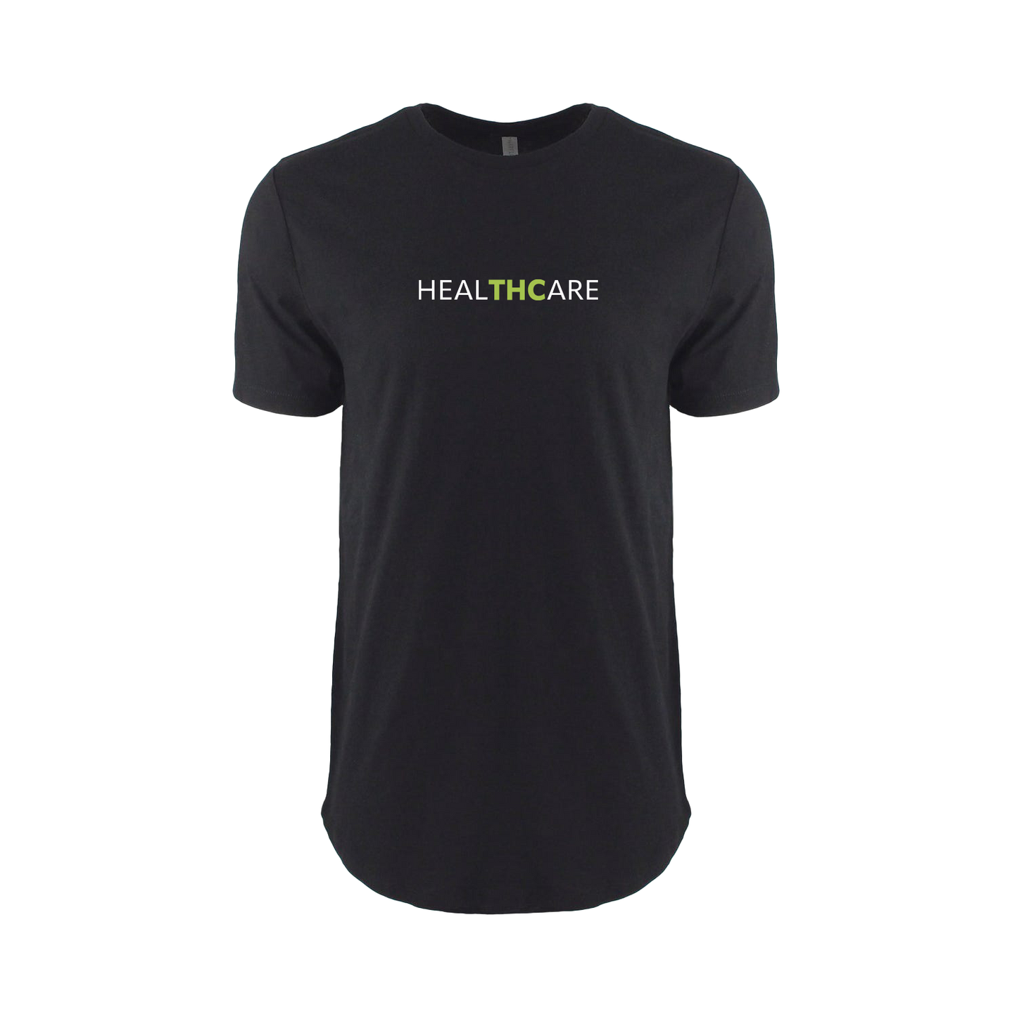 Elongated Tee. HealTHCare. Black
