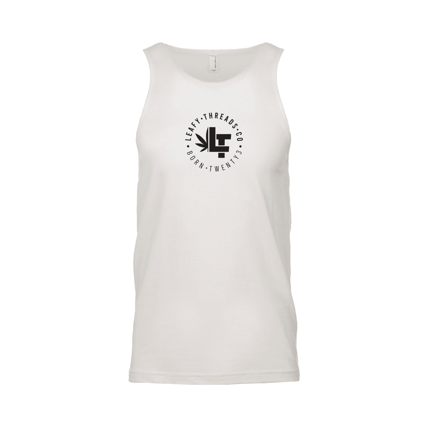 Mens White Tank Circle LT