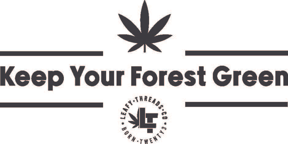 Mens Keep Your Forest Green. Black on Black
