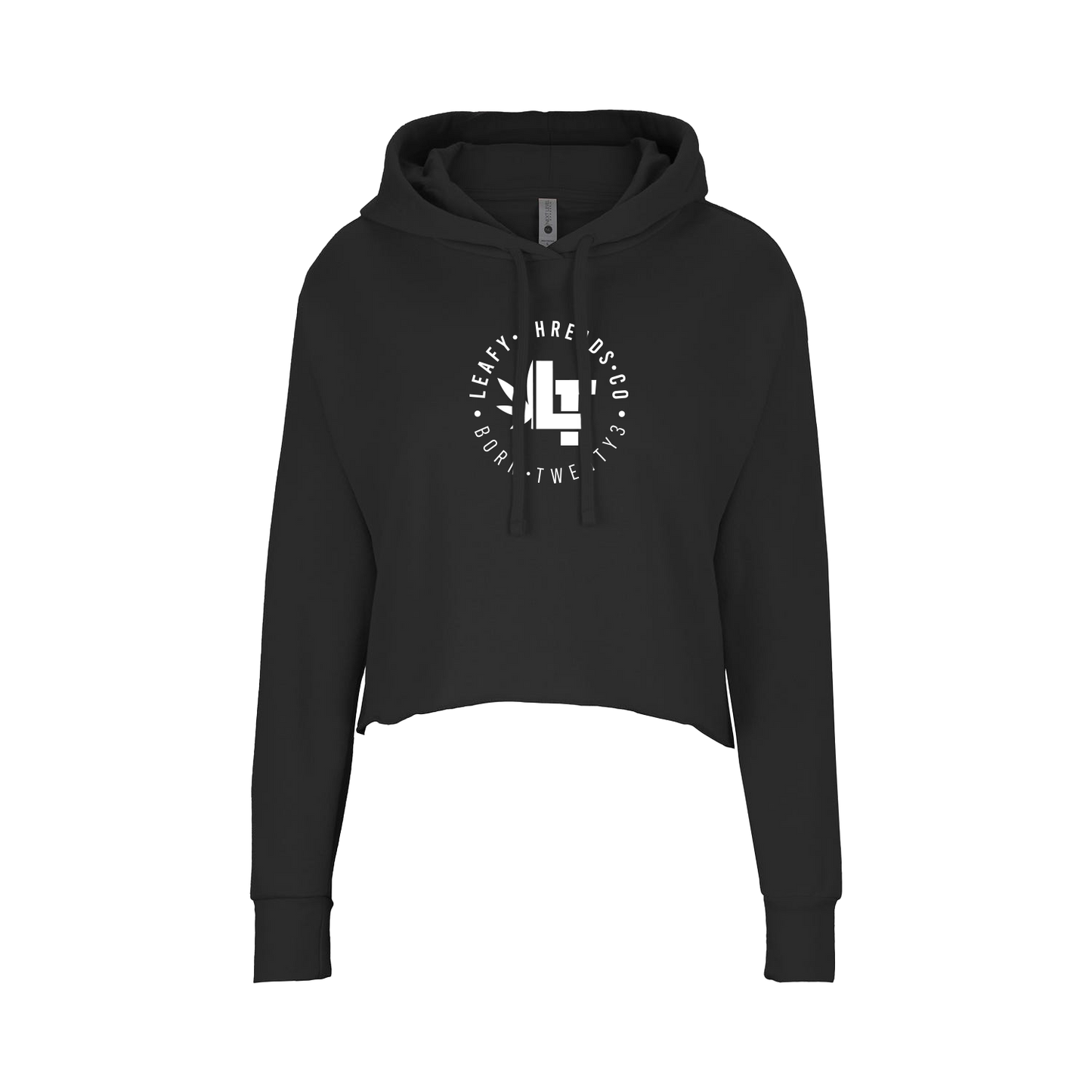 Womans Crop Hoodie,Circle LT