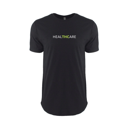 Elongated Tee. HealTHCare. Black