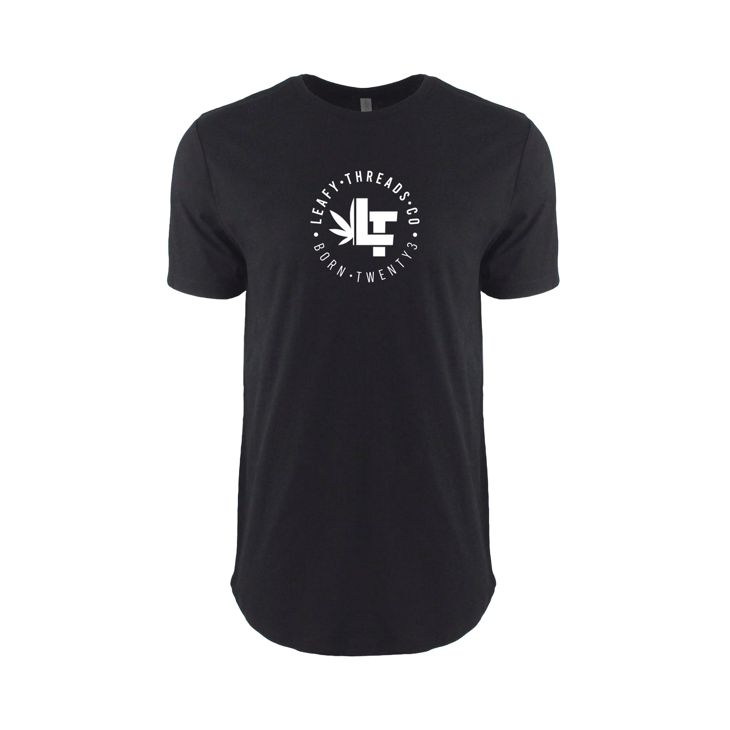 Mens Elongated Tee. Circle LT